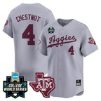 Men's Texas A&M Aggies 2024 College World Series Vapor Premier Limited Jersey - All Stitched
