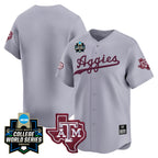 Men's Texas A&M Aggies 2024 College World Series Vapor Premier Limited Jersey - All Stitched