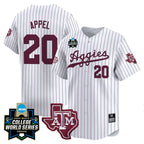 Men's Texas A&M Aggies 2024 College World Series Vapor Premier Limited Jersey - All Stitched