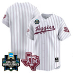 Men's Texas A&M Aggies 2024 College World Series Vapor Premier Limited Jersey - All Stitched