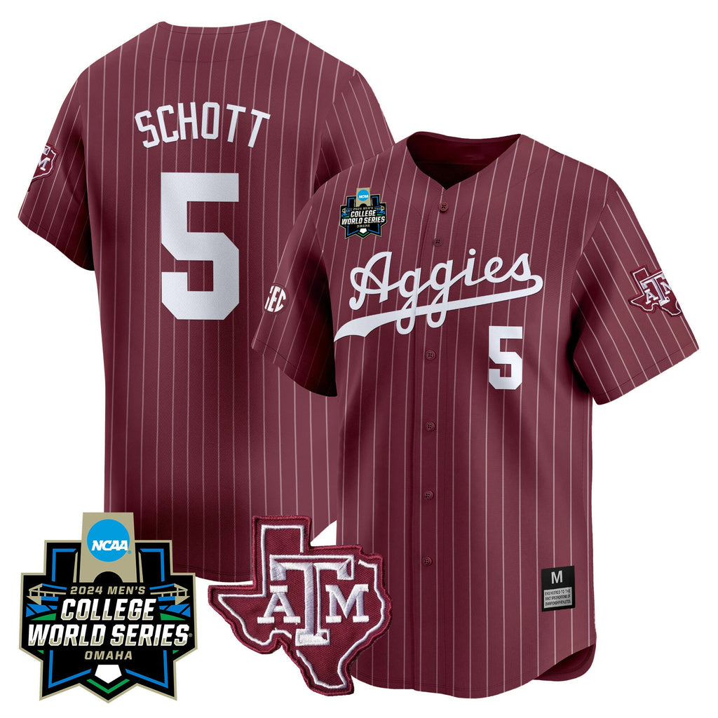 Men's Texas A&M Aggies 2024 College World Series Vapor Premier Limited Jersey - All Stitched