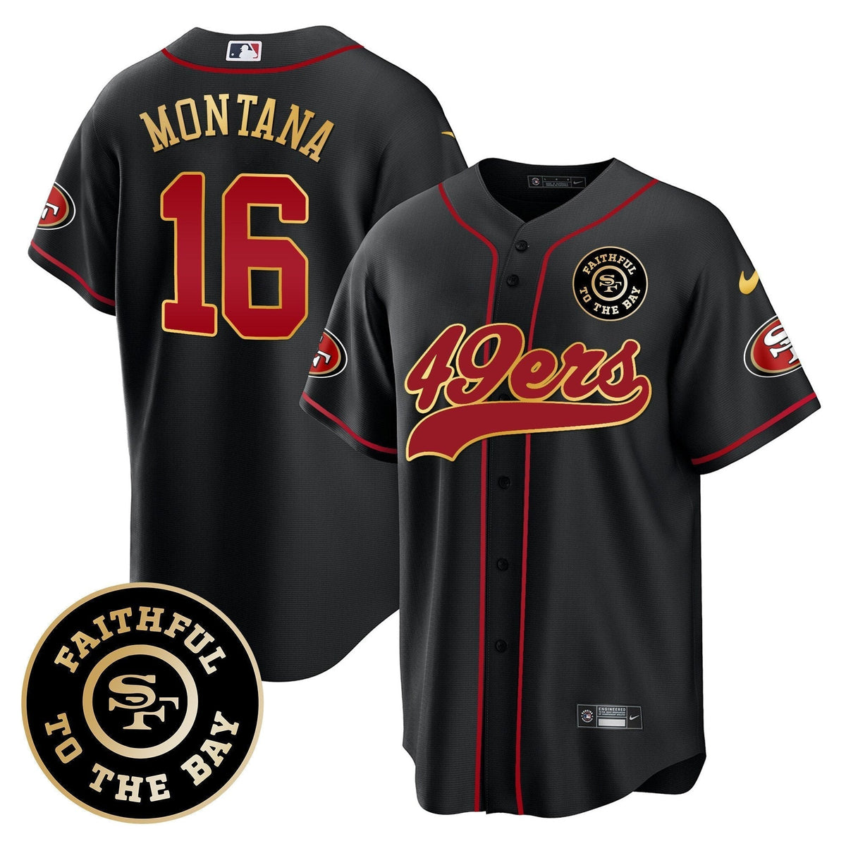 SF Faithful To The Bay Patch Baseball Jersey - All Stitched