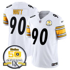 Steelers 50th Anniversary Of Super Bowl IX Patch Vapor Limited Jersey - All Stitched