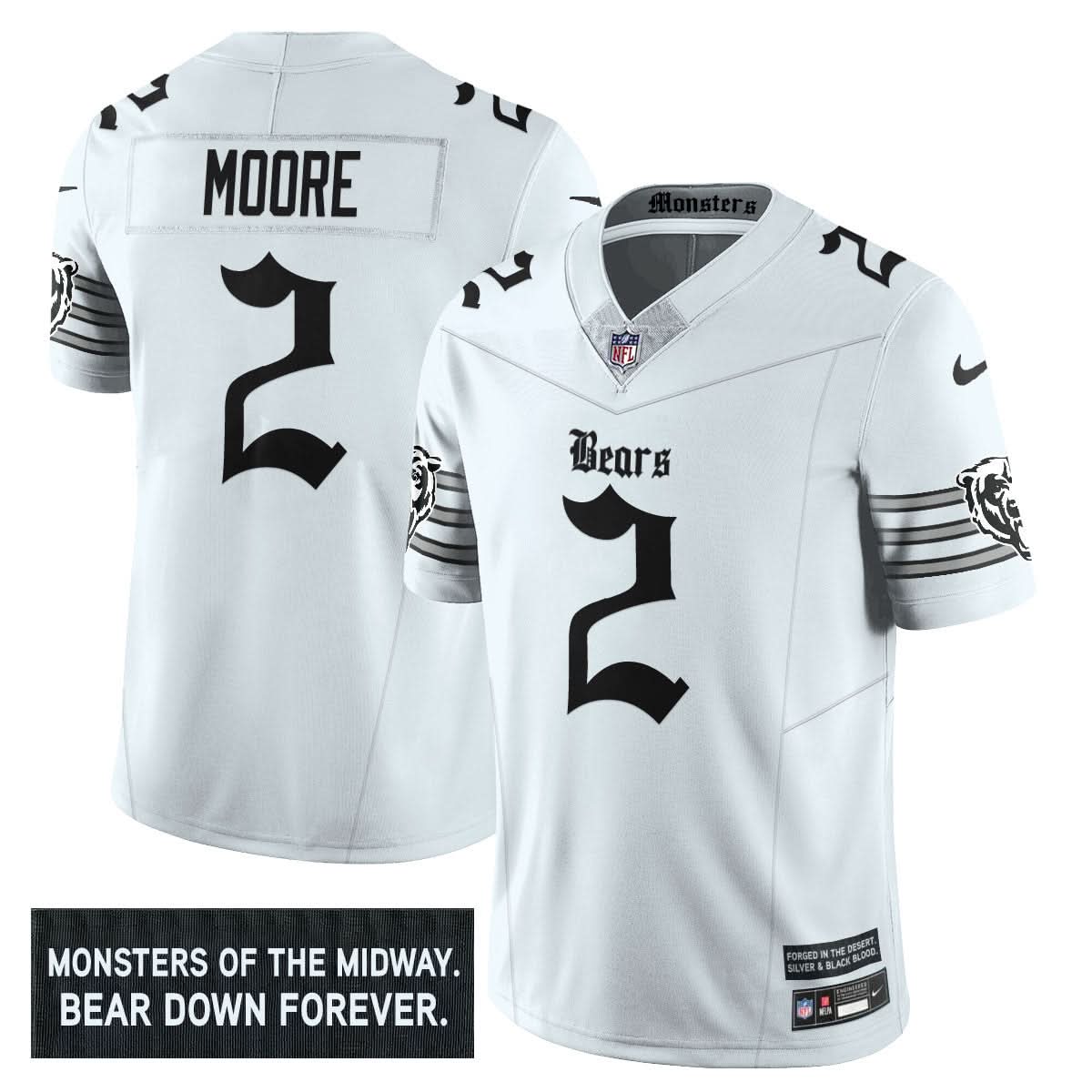 Chicago Bears 'Gothic Monsters Edition' Vapor Limited Jersey - All Stitched
