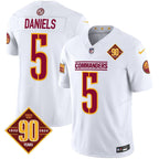 Washington Commanders 90th Anniversary Patch Vapor Limited Jersey - All Stitched