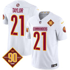 Washington Commanders 90th Anniversary Patch Vapor Limited Jersey - All Stitched