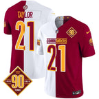 Washington Commanders 90th Anniversary Patch Vapor Limited Jersey - All Stitched