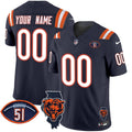 Bears Illinois Patch Vapor Limited Custom Jersey V2 - All Stitched