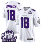 Minnesota Vikings King Of The North Patch Throwback Game Jersey - All Stitched