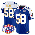 Bills 2024 AFC East Division Champions Gold Trim Vapor Limited Jersey - All Stitched