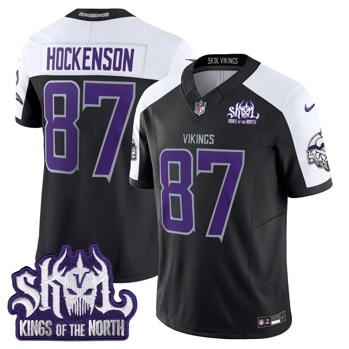 Minnesota Vikings 2025 Winter Warrior Skol Patch Vapor Limited Jersey - All Stitched