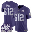 Minnesota Vikings 2025 Winter Warrior Skol Patch Vapor Limited Jersey - All Stitched