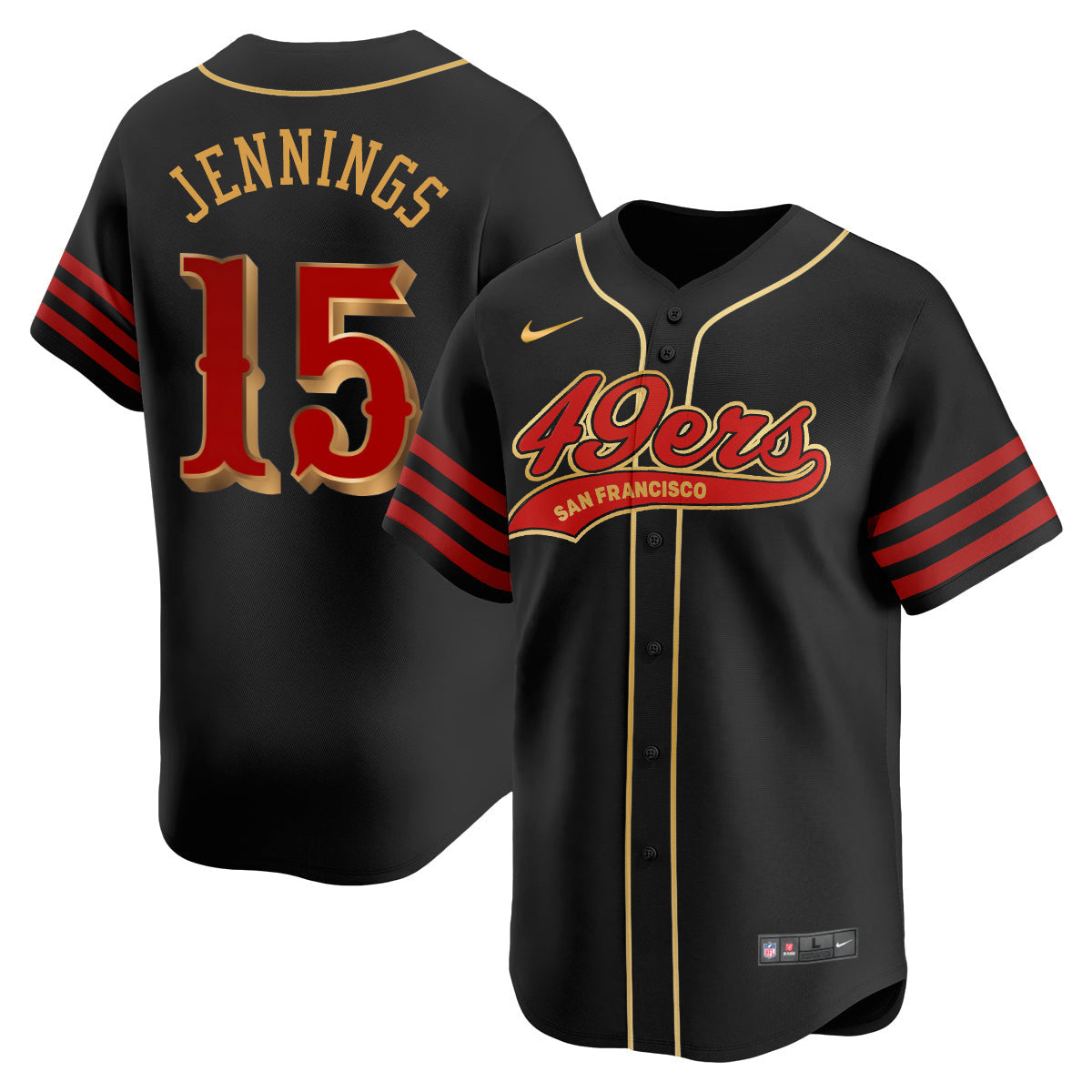 San Francisco 49ers Rivalry Series Baseball Jersey - All Stitched