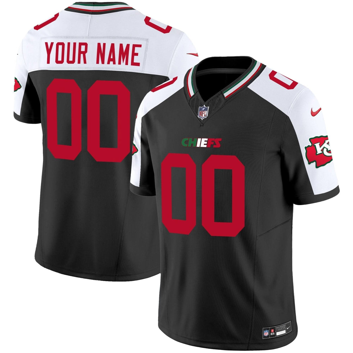 Chiefs Mexico Vapor Limited Custom Jersey - All Stitched