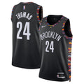 Brooklyn Nets 202526 City Edition Swingman Jersey Black Cam Thomas Unisex | RTJ13358