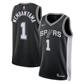 San Antonio Spurs Icon Edition Swingman Jersey Black Victor Wembanyama Unisex | RTJ13357