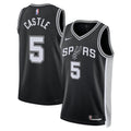 San Antonio Spurs Icon Swingman Jersey Black Stephon Castle Unisex | RTJ13166