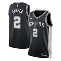 San Antonio Spurs Icon Edition Swingman Jersey Nba 2025 First Round Draft Pick Black Dylan Harper Unisex | RTJ13158