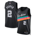 San Antonio Spurs 202526 City Edition Swingman Jersey Black Dylan Harper Unisex | RTJ13130