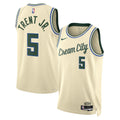 Milwaukee Bucks 202526 City Edition Swingman Jersey Cream Gary Trent Jr Unisex | RTJ13069