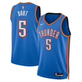 Oklahoma City Thunder Icon Edition Swingman Jersey Blue Luguentz Dort Unisex | RTJ13060