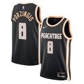 Atlanta Hawks 2025-26 City Edition Swingman Jersey Black Kristaps Porzingis Unisex | Stitched Jersey RTJS 12135