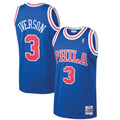 Allen Iverson Royal Philadelphia 76Ers 1996 97 Hardwood Classics Swingman Jersey | Stitched Jersey RTJS 12130