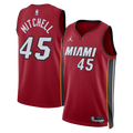 Miami Heat Jordan Brand Statement Edition Swingman Jersey Red Davion Mitchell Unisex | Stitched Jersey RTJS 11952