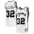 Sean Elliott White San Antonio Spurs 1998 99 Hardwood Classics Swingman Jersey | Stitched Jersey RTJS 11933