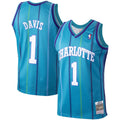 Baron Davis Teal Charlotte Hornets Hardwood Classics 1999 00 Swingman Jersey | Stitched Jersey RTJS 11849