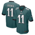 Men's Philadelphia Eagles A.J. Brown Midnight Green Game Jersey