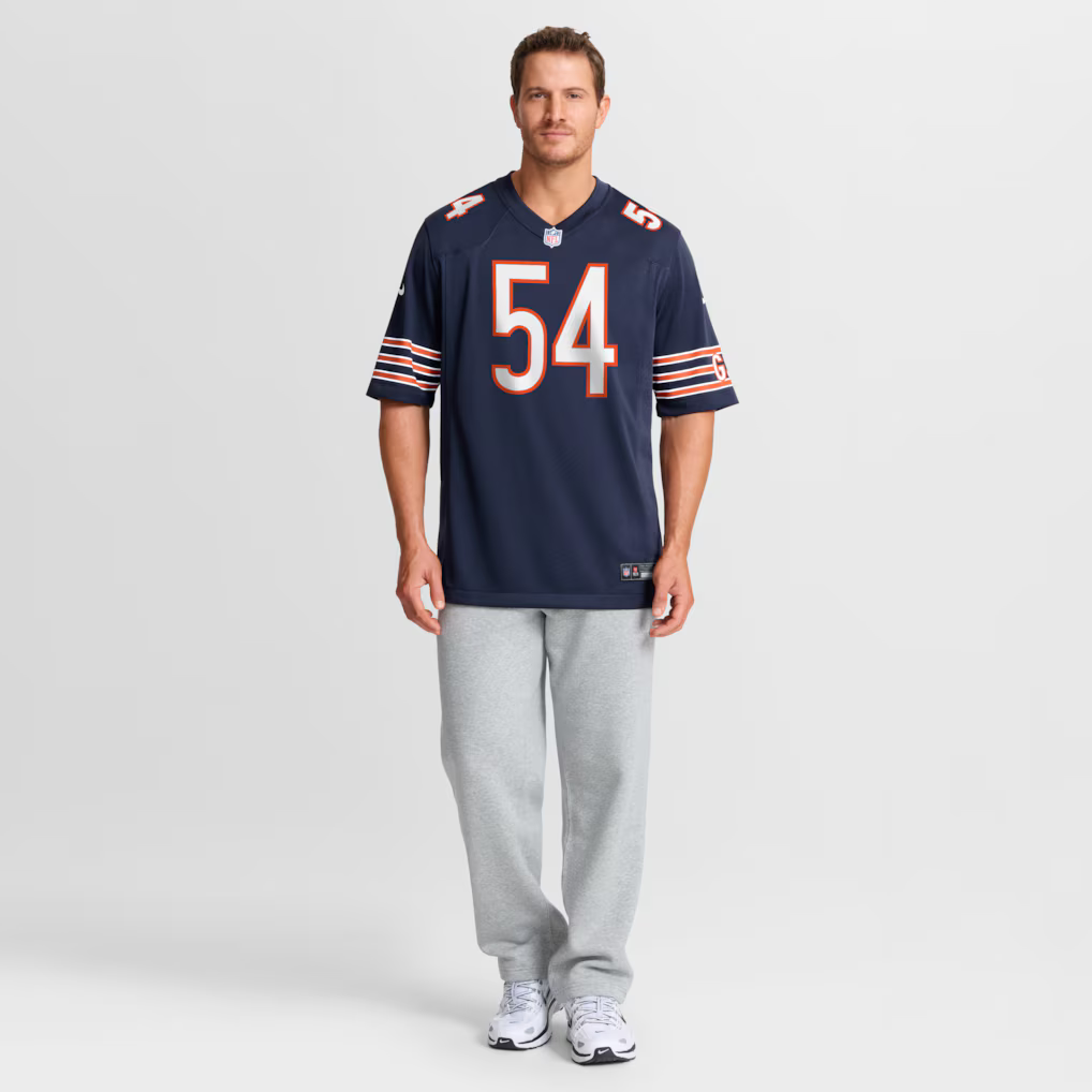 Men's Chicago Bears Brian Urlacher Navy Game Retired Player Jersey