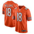 Men's Caleb Williams Orange Chicago Bears Alternate Player Game Jersey