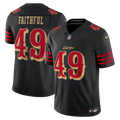 Men's San Francisco 49ers Fred Warner Black Rivalries Collection Stitched Limited Jersey