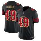 Men's San Francisco 49ers Fred Warner Black Rivalries Collection Stitched Limited Jersey