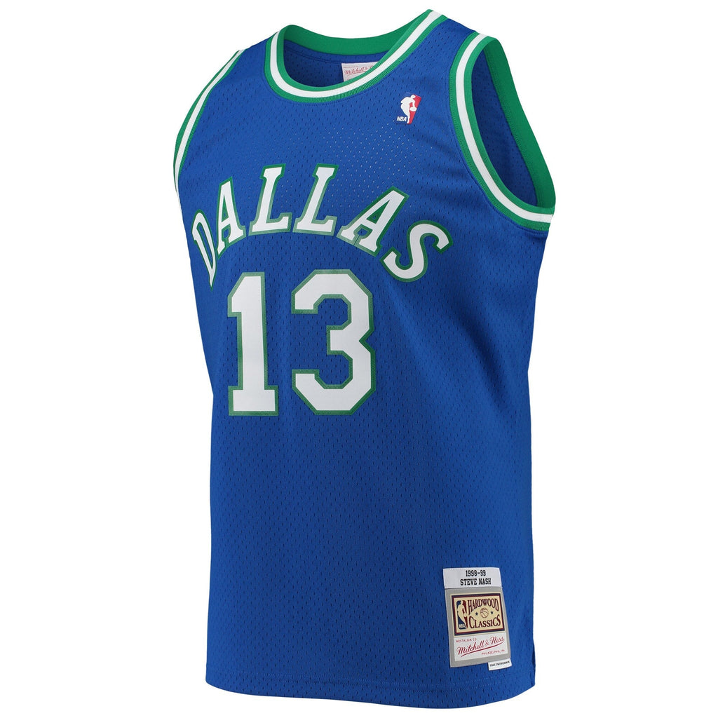 Men's Dallas Mavericks Steve Nash Mitchell & Ness Blue 1998-99 Hardwood Classics Swingman Jersey